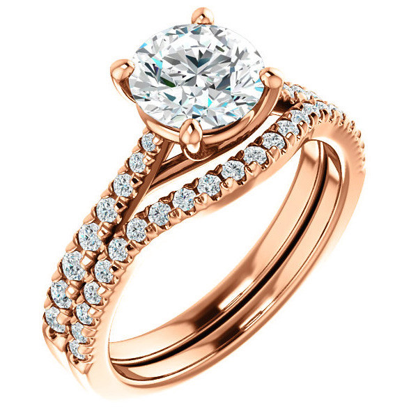 Round Brilliant Moissanite Trellis Engagement Ring - enr349 ...