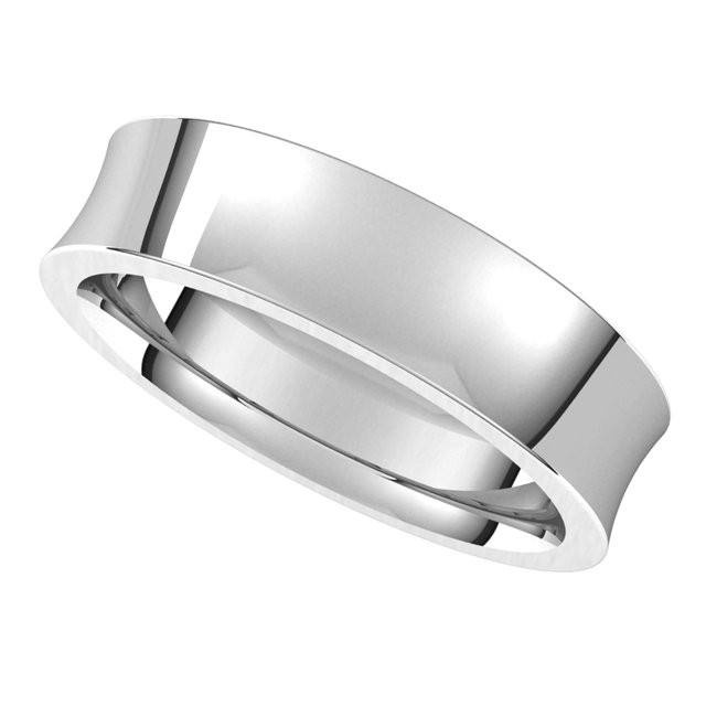 5mm Platinum Concave Comfort Fit Wedding Band - band007-5mm-platinum ...