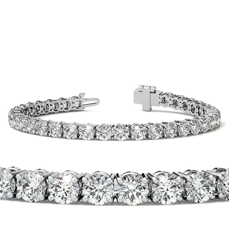 Mila - Crown Prong Diamond Tennis Bracelet
