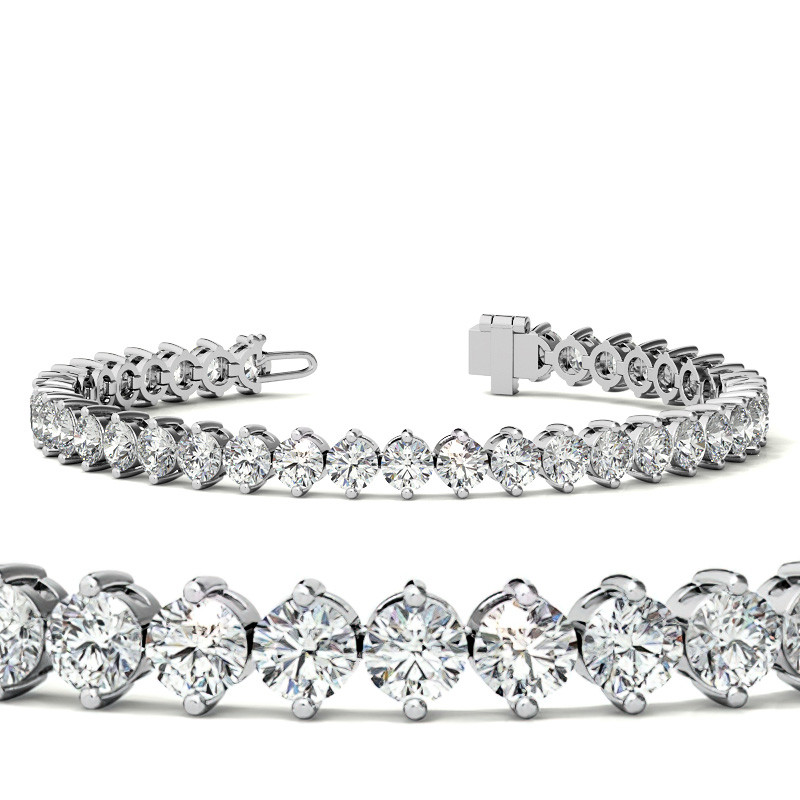 Rosegold Fancy Moissanite Bracelet | Round Moissanite Bracelet Online –  Bejeweled