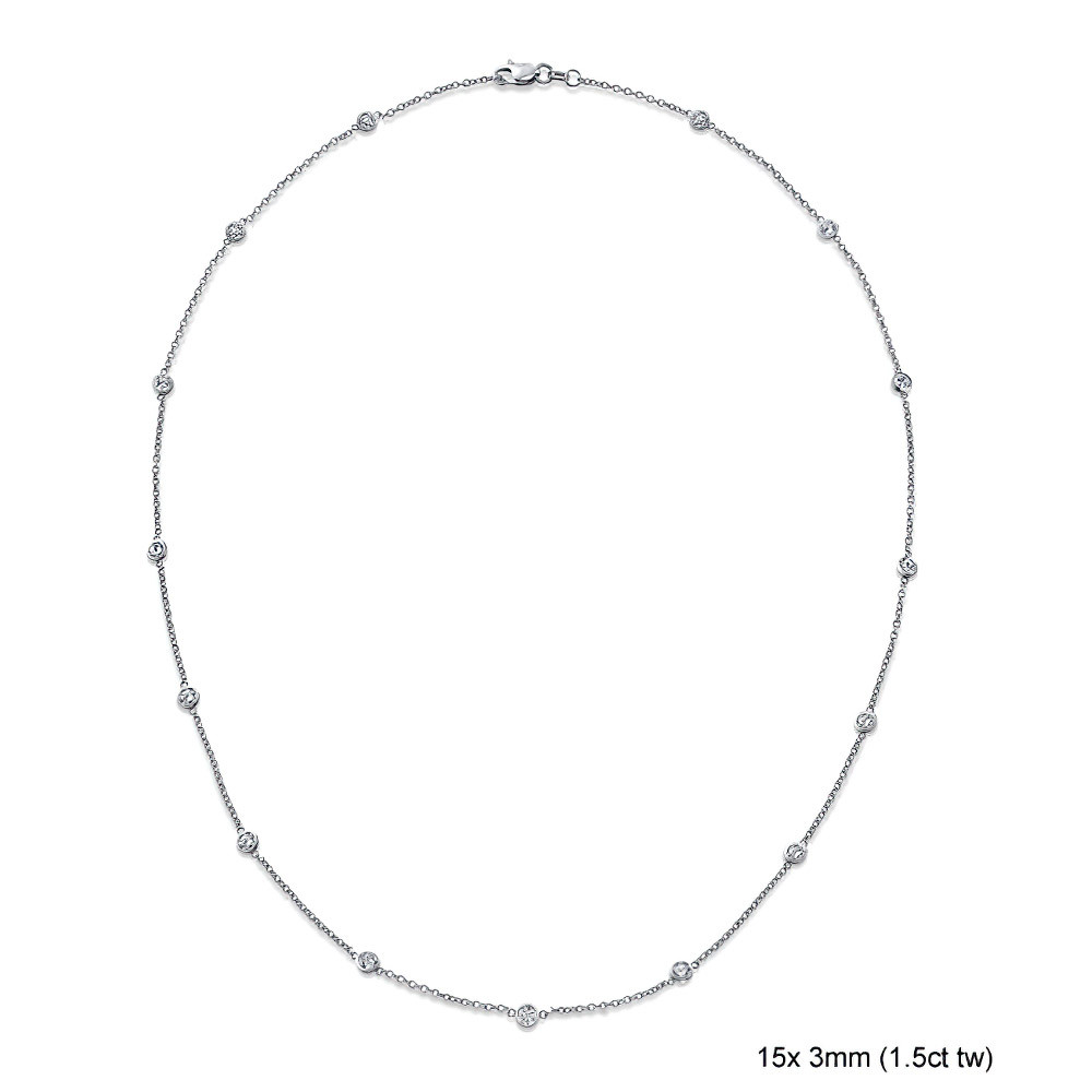 Moissanite By The Yard Station Necklace - MBTY - MoissaniteCo.com