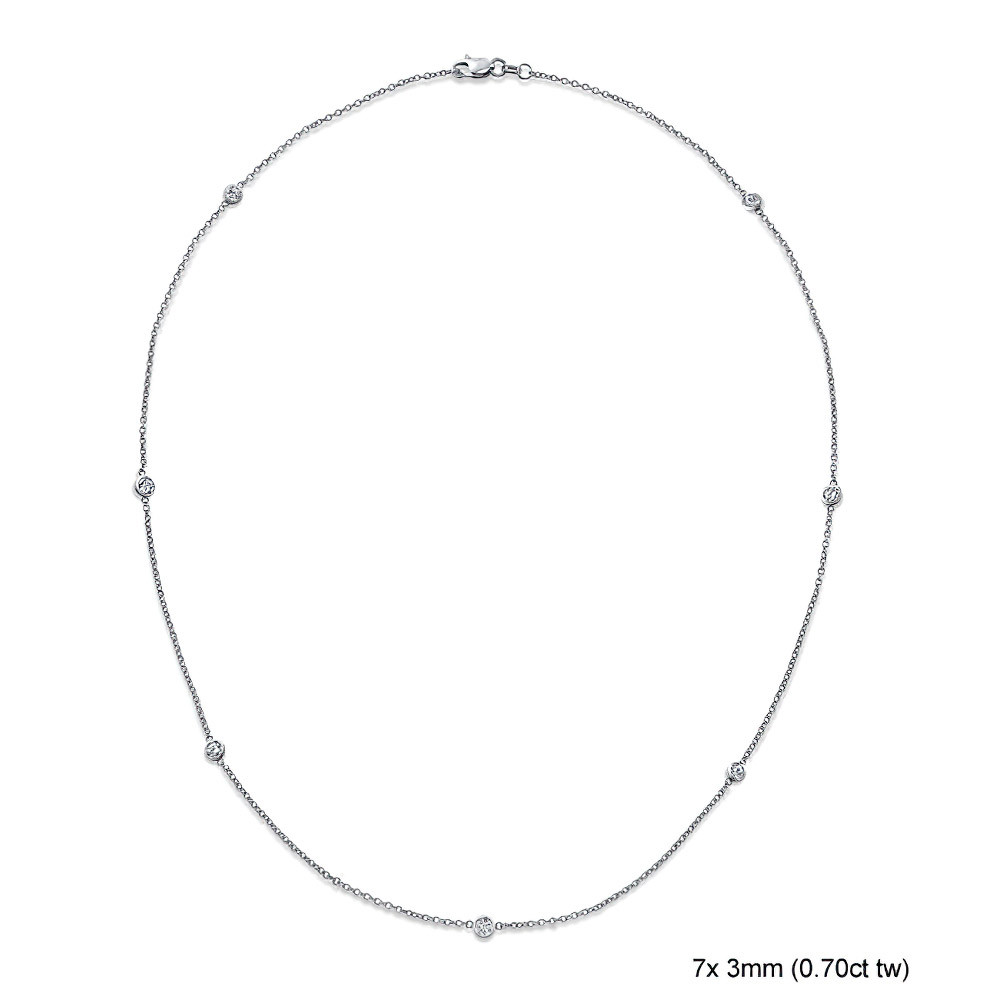 Moissanite By The Yard Station Necklace - MBTY - MoissaniteCo.com