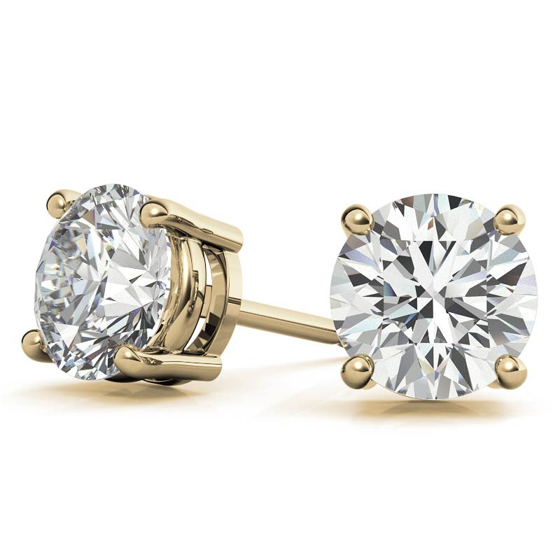 Moissanite 4-Prong Basket Screw Back Earring - Reflections Fine Jewelry