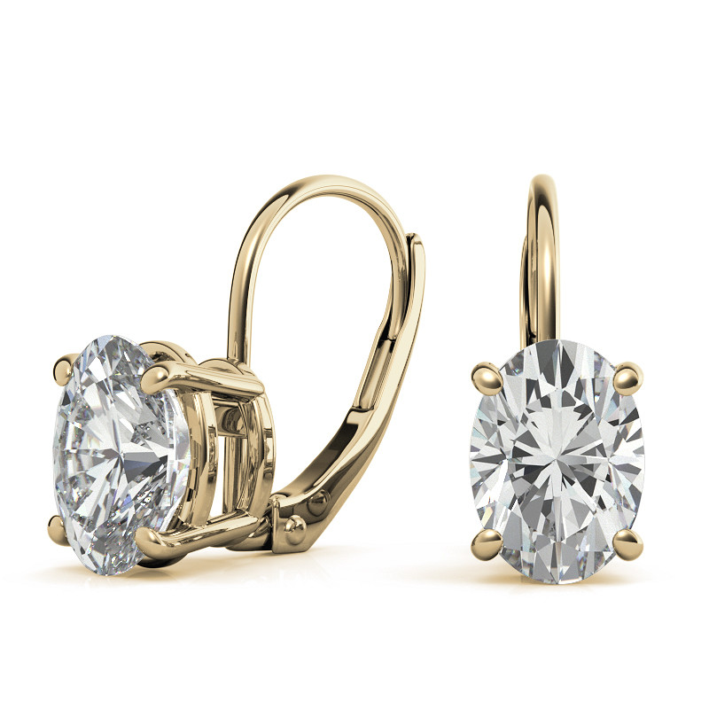 Diamond Leverback Earrings