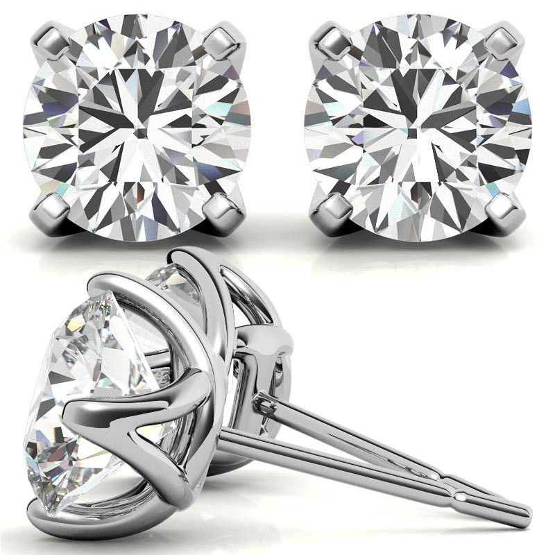 4 Prong Trellis Style Moissanite Stud Earrings - sale-ear180-tWSmS ...