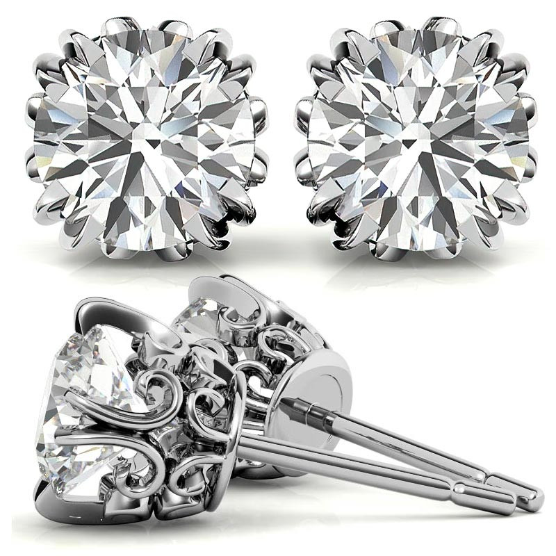 chanel double c stud earrings