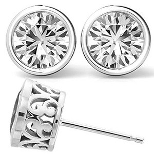 Moissanite Earrings Birthstone Stud Earrings – MomentWish Jewelry