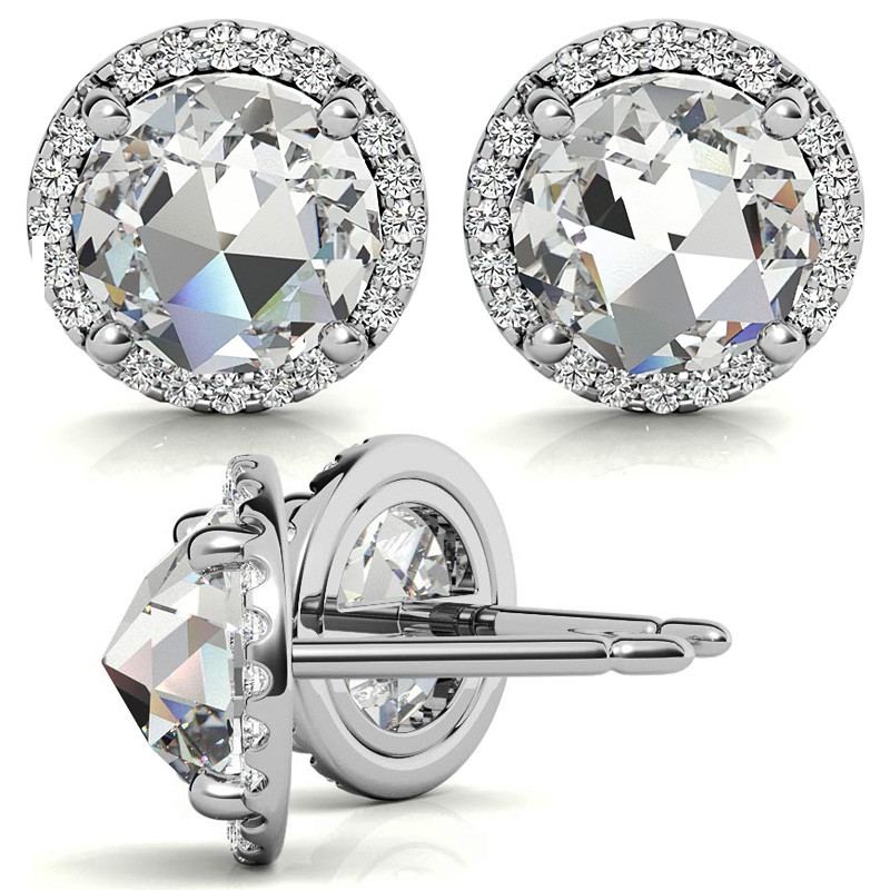 Rose sales cut earrings