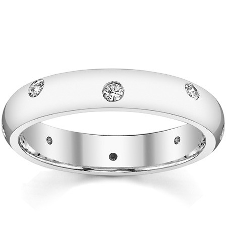 Round Brilliant Moissanite Etoile Eternity Ring (4mm width) - eband056c ...