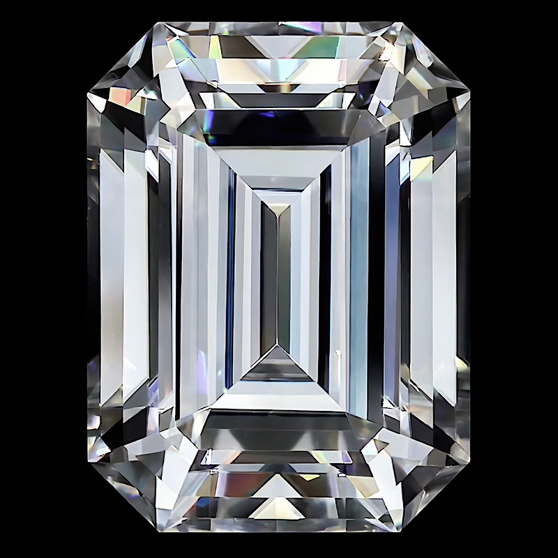 0.30 CT Lab Created Moissanite - Emerald Cut 5x3mm White FL-VVS - Gem-Jewel.com