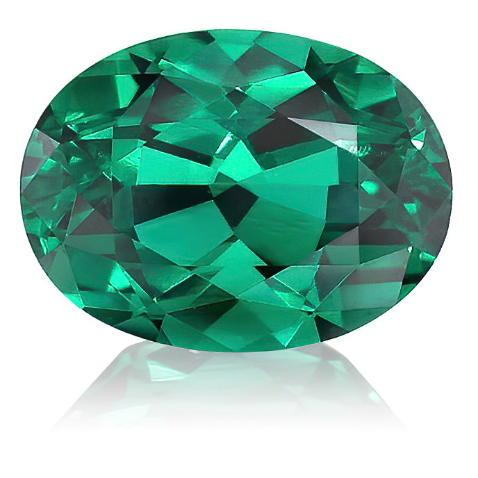 Oval Cut Lab Grown Colombian Emerald Loose Stone Oval Green Emerald
