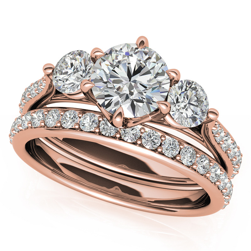 6-Prong Trellis Three-Stone Moissanite Engagement Ring - eng052 ...