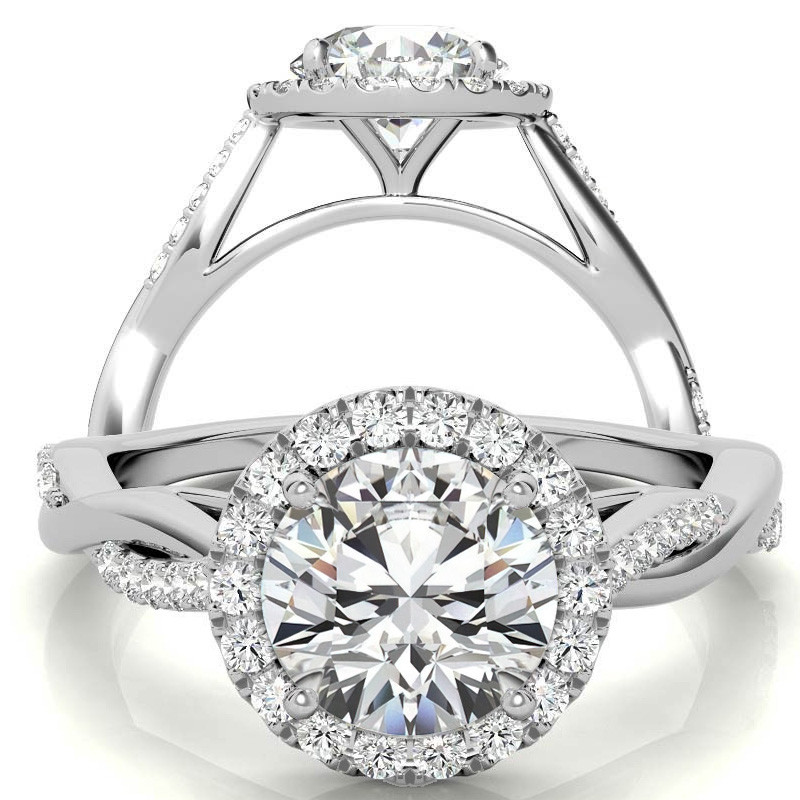 1 Carat Round Diamond Engagement Ring Setting – Reis-Nichols Jewelers