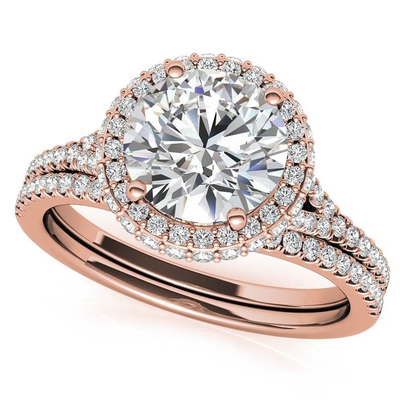 Cathedral Halo & Side Halo Oval Moissanite Engagement Ring - eng073 ...