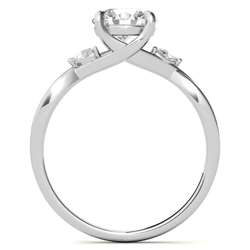 Split Shank Marquise and Round Moissanite Engagement Ring - eng076 ...
