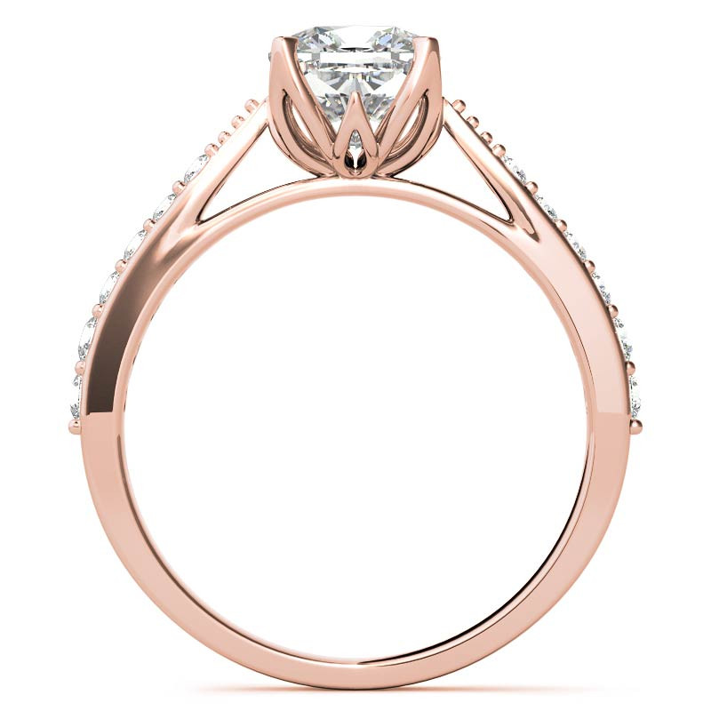 Cushion Moissanite Engagement Ring - eng091 - MoissaniteCo.com