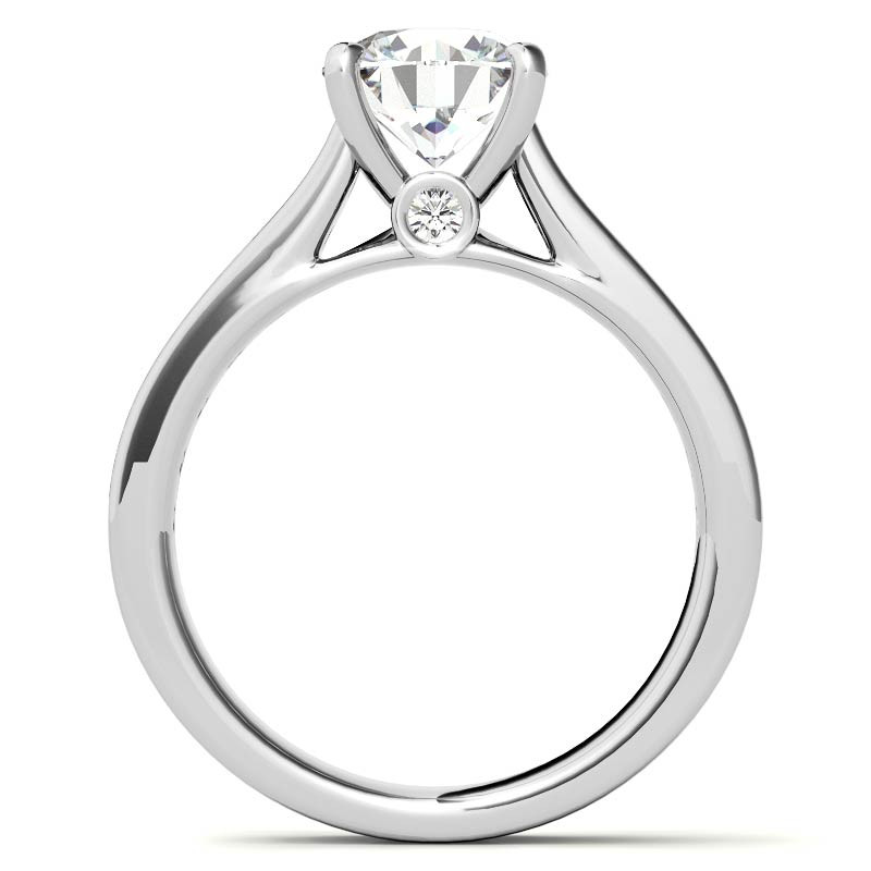 Channel Moissanite Engagement Ring with Surprise Diamond - eng223 ...