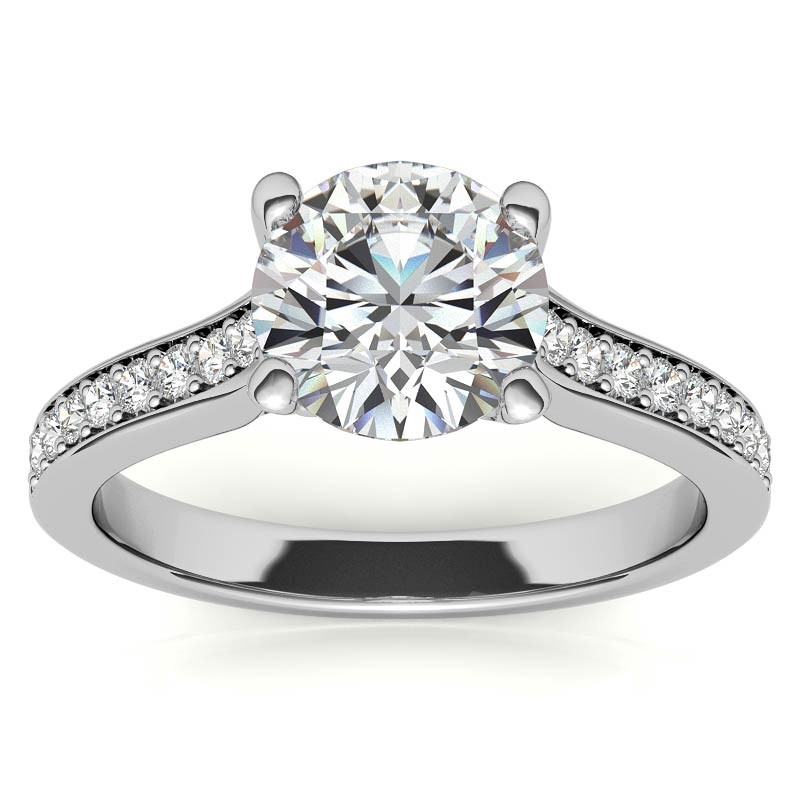 Petite Trellis Moissanite Engagement Ring eng298