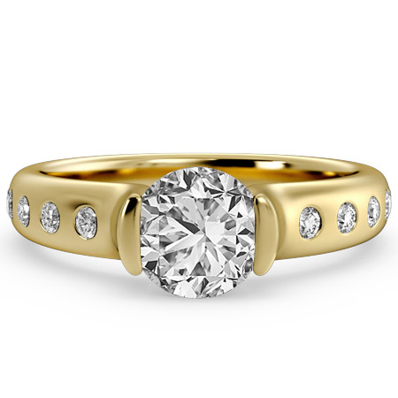 Modern Bezel Engagement Ring - eng416 - MoissaniteCo.com