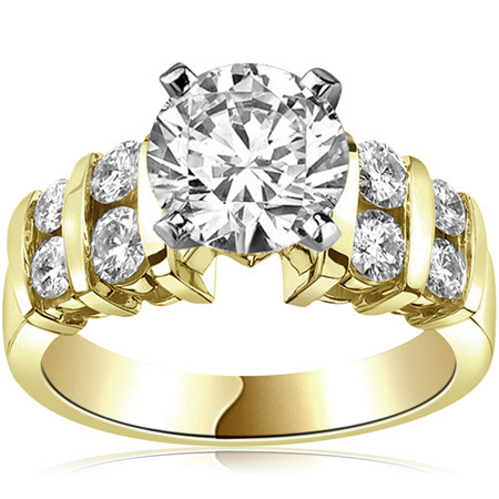 3.5mm Round Brilliant Moissanite Engagement Ring Setting 0.50ct ...