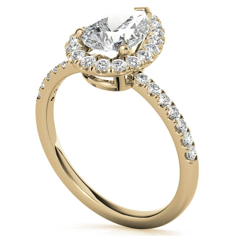 Classic Pear Moissanite Engagement Ring - eng481-pear - MoissaniteCo.com