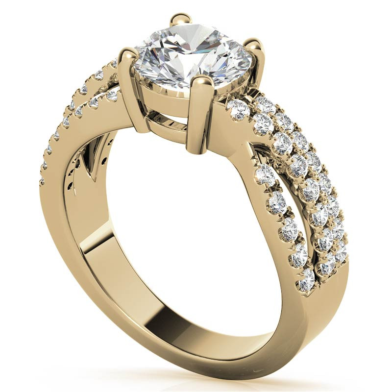 Multi-Band Round Moissanite Engagement Ring - eng665 ...