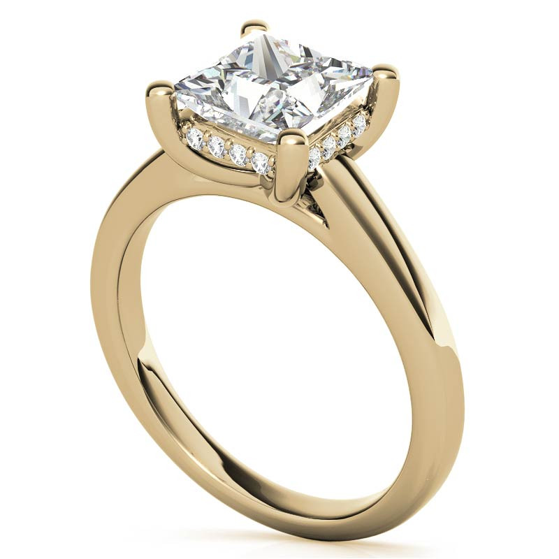 Princess Encircled Moissanite Engagement Ring - eng692-pr ...