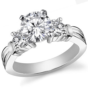 Details about   1.5 ct Center 3ct tw Three Stone Ring Top CZ Imitation Moissanite Simulant 9 