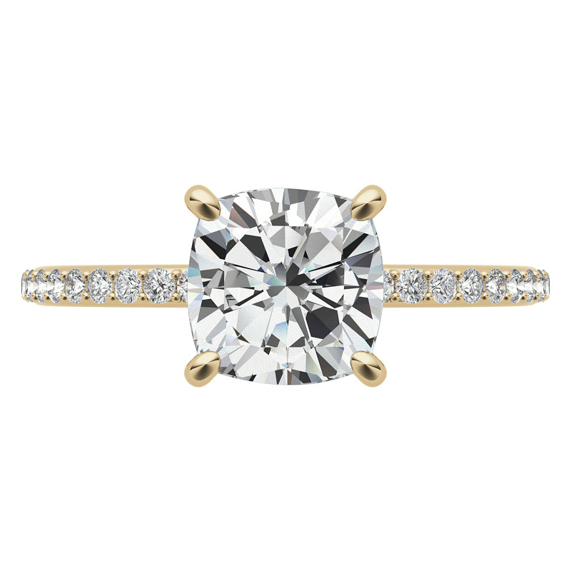 Cushion Moissanite Engagement Ring with Claw Prongs - enr139-cu ...