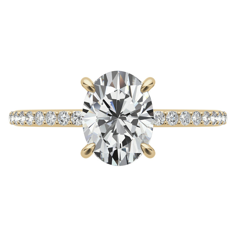 Oval Moissanite Engagement Ring with Claw Prongs - enr139-ov ...
