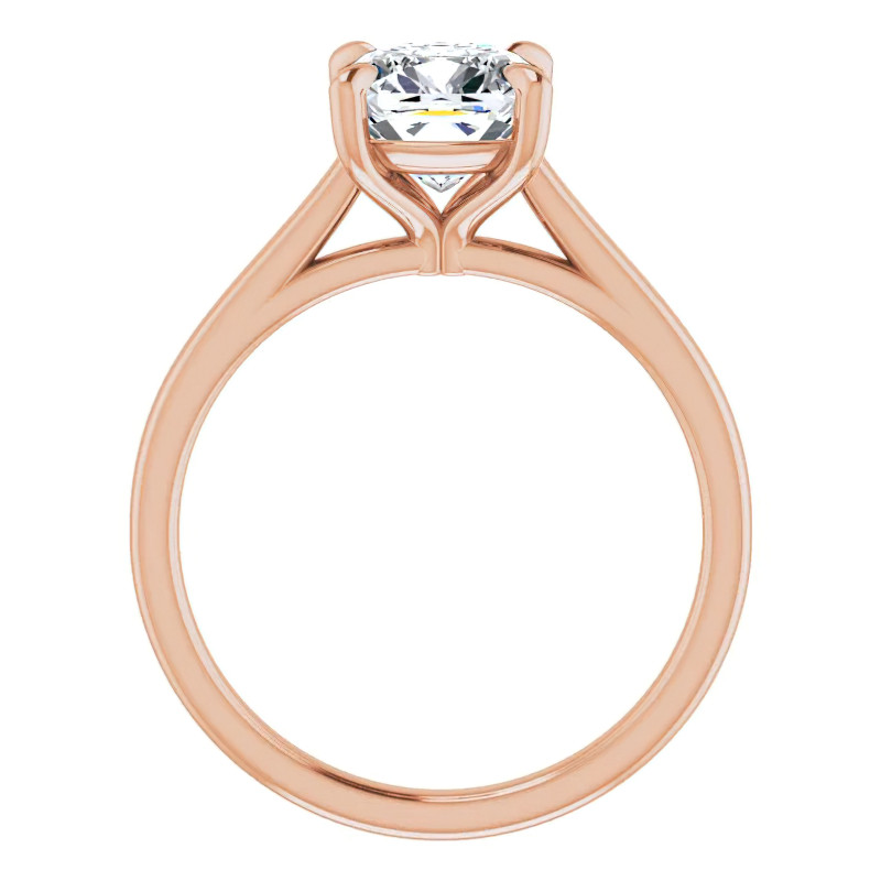 Cushion Moissanite Petite Cathedral Solitaire - enr171-cu ...