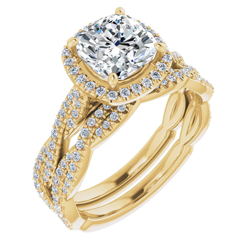 Cushion Twisted Cathedral Halo Engagement Ring - enr192-cu ...