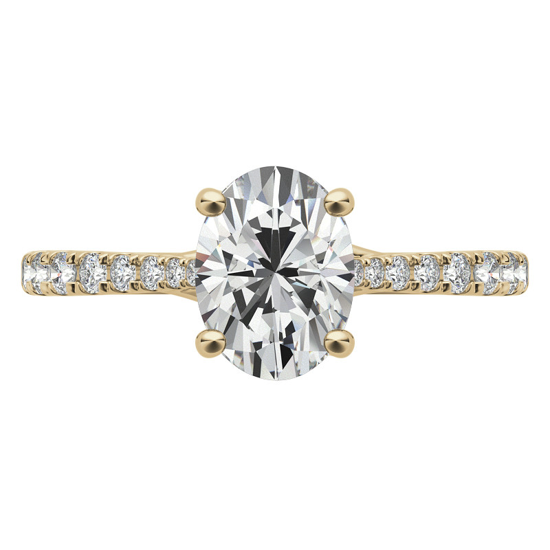 Oval Moissanite Trellis Engagement Ring - enr349-ov - MoissaniteCo.com