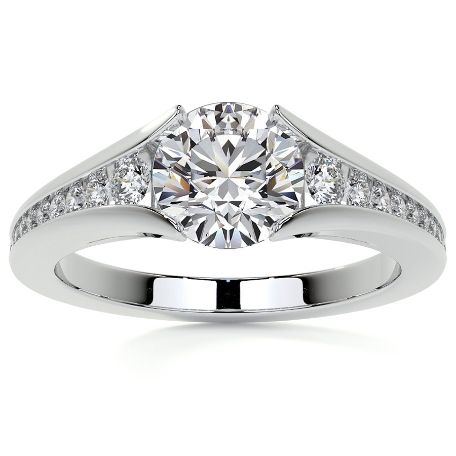 Tension Set Knife Edge Solitaire Engagement Ring – Charles Koll Jewellers