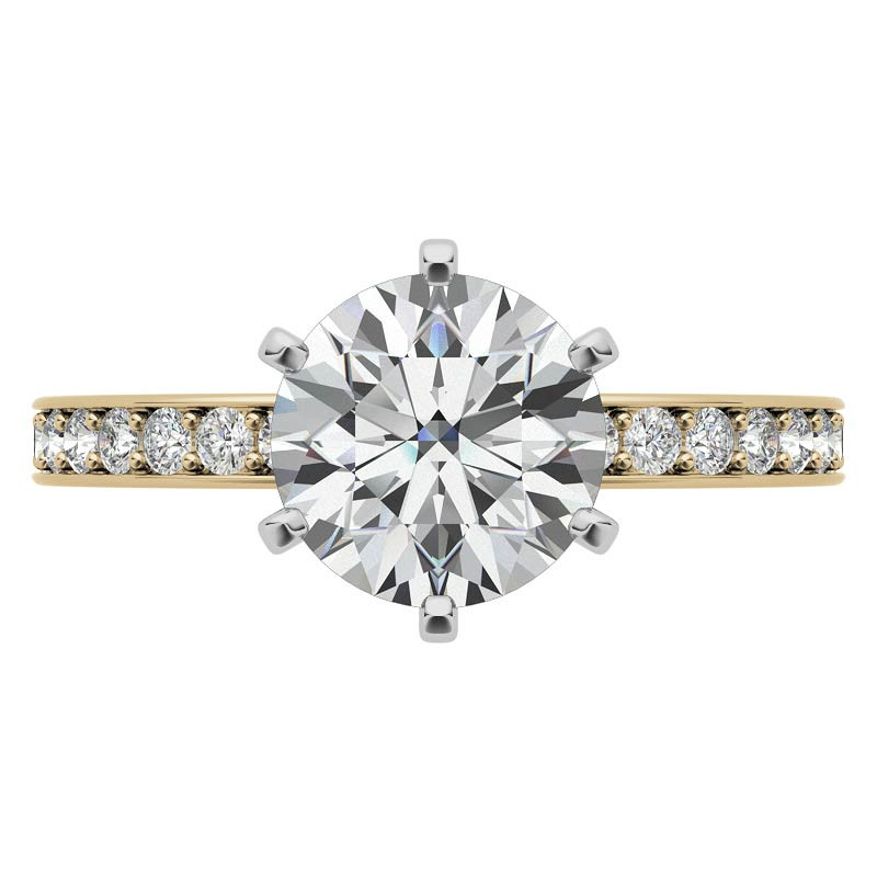 Moissanite Engagement Ring, 0.24ct Prong Set - enr614 - MoissaniteCo.com