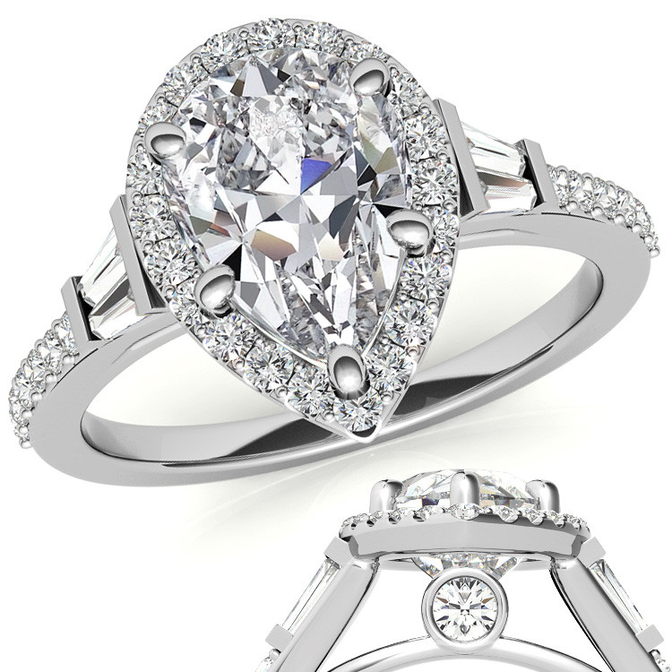 Vintage GIA Certified 2 Carat Pear Diamond Engagement Ring – Bella Rosa  Galleries