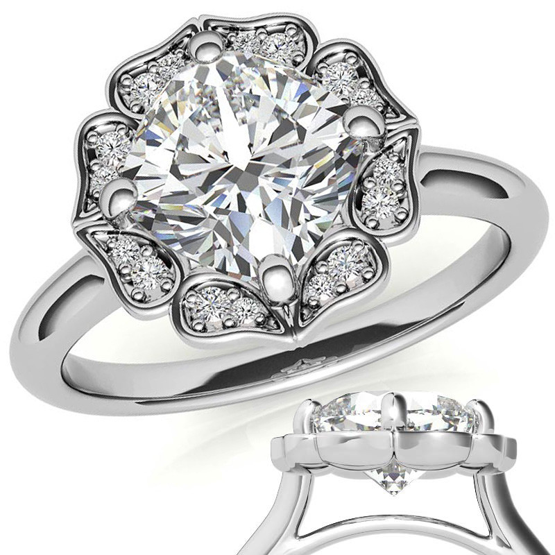 Platinum Love Bands and Rings - Men's Plain & Women's Diamond Ring