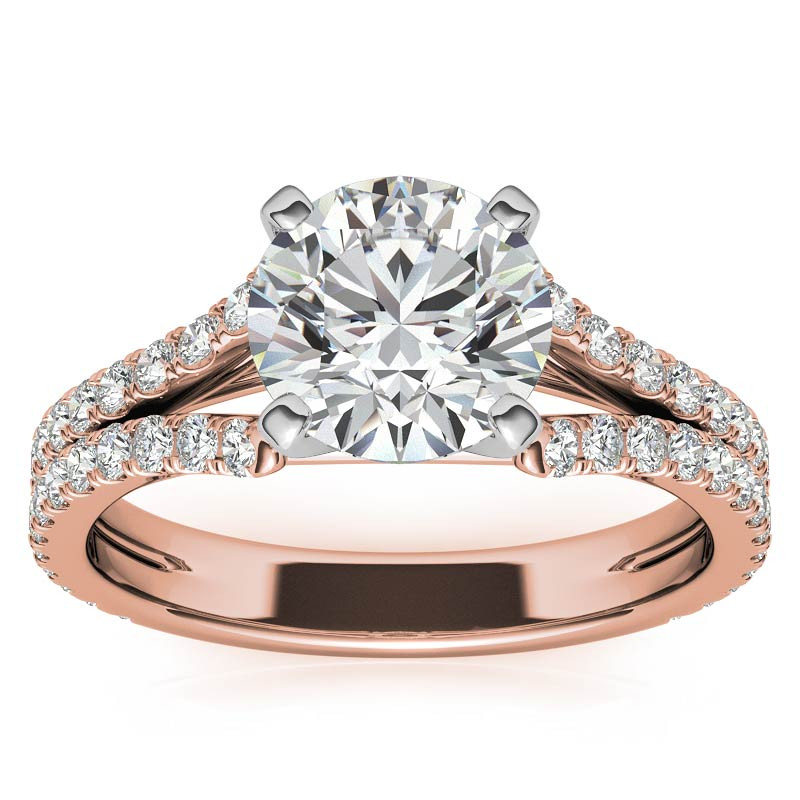 Split Shank Moissanite Engagement Ring - enr723 - MoissaniteCo.com