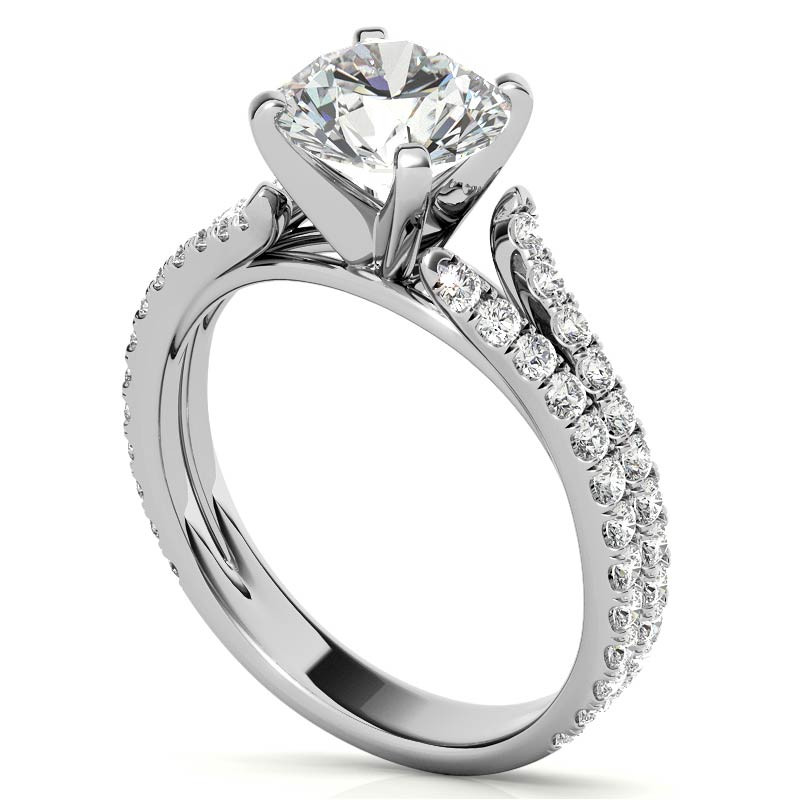 Split Shank Moissanite Engagement Ring - enr723 - MoissaniteCo.com