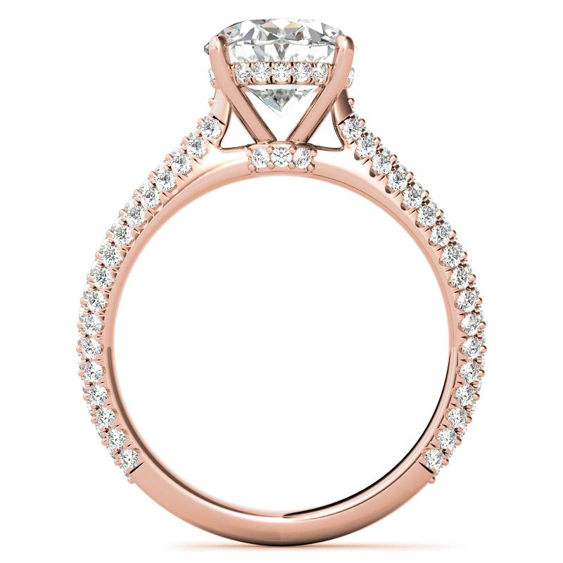Oval Hidden Halo Pave Style Moissanite Engagement Ring - enr736-ov ...