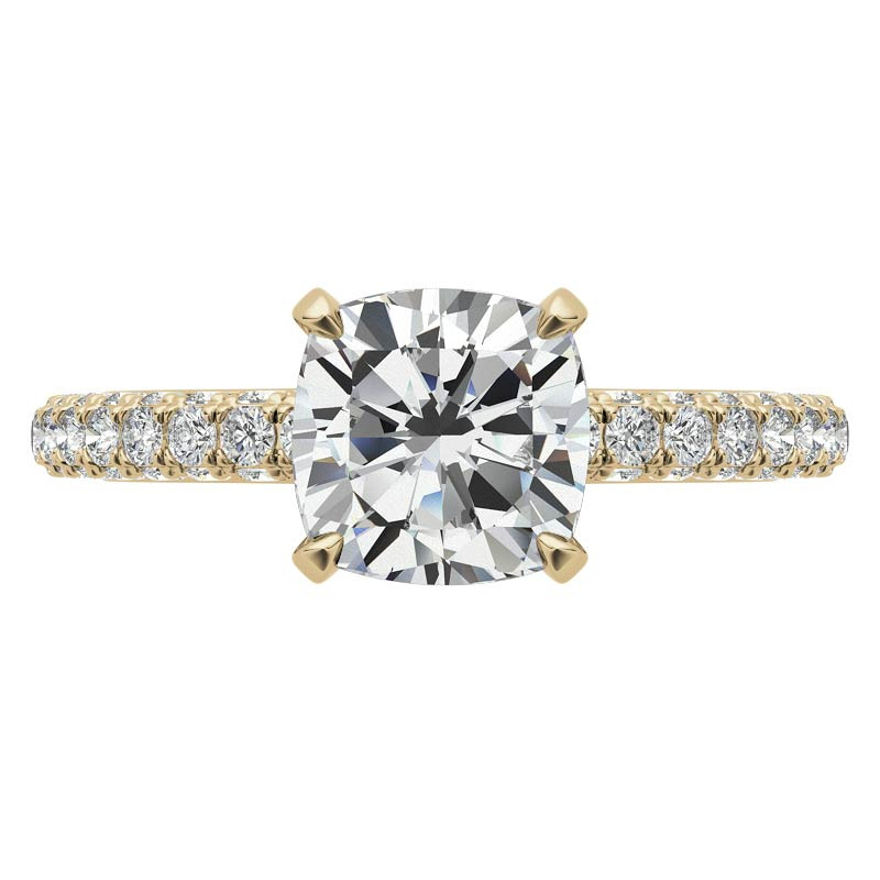 4-Prong Cushion Pave Moissanite Engagement Ring - enr899-cu ...