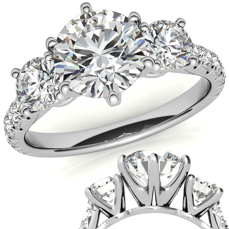 925 Sterling Silver Full Drill Six Claw Crown Diamond Ring Personality  Opening Ring - China Ring and Silver 925 price | Made-in-China.com
