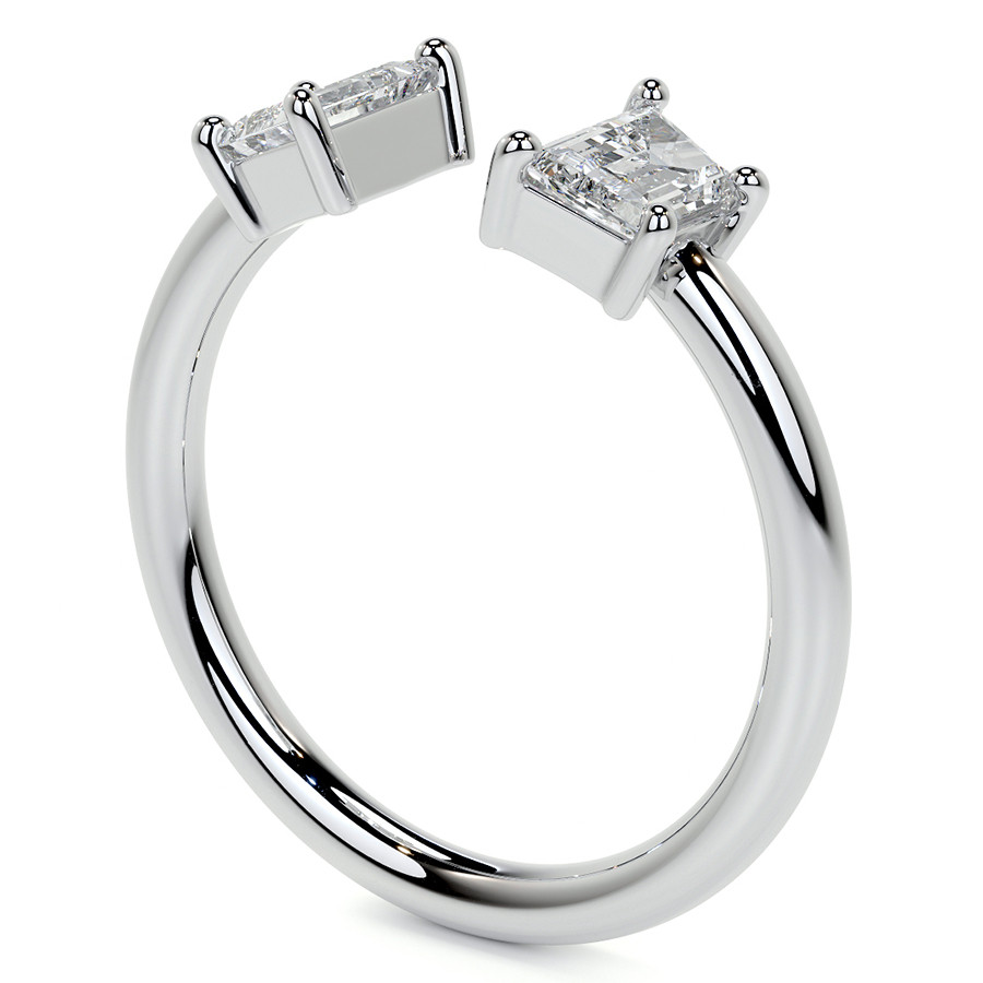 14K White Gold Two Stone Diamond .33 Ct Open Swirl Ring | Priddy Jewelers |  Elizabethtown, KY