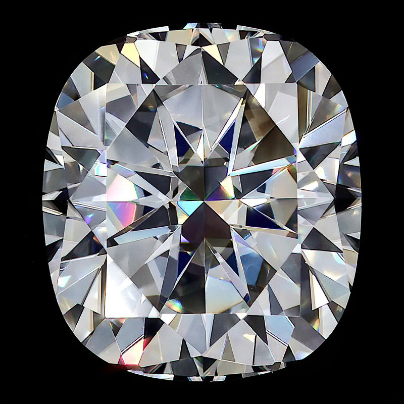 MoissaniteCo Slightly Rectangular Cushion Brilliant Cut Moissanite