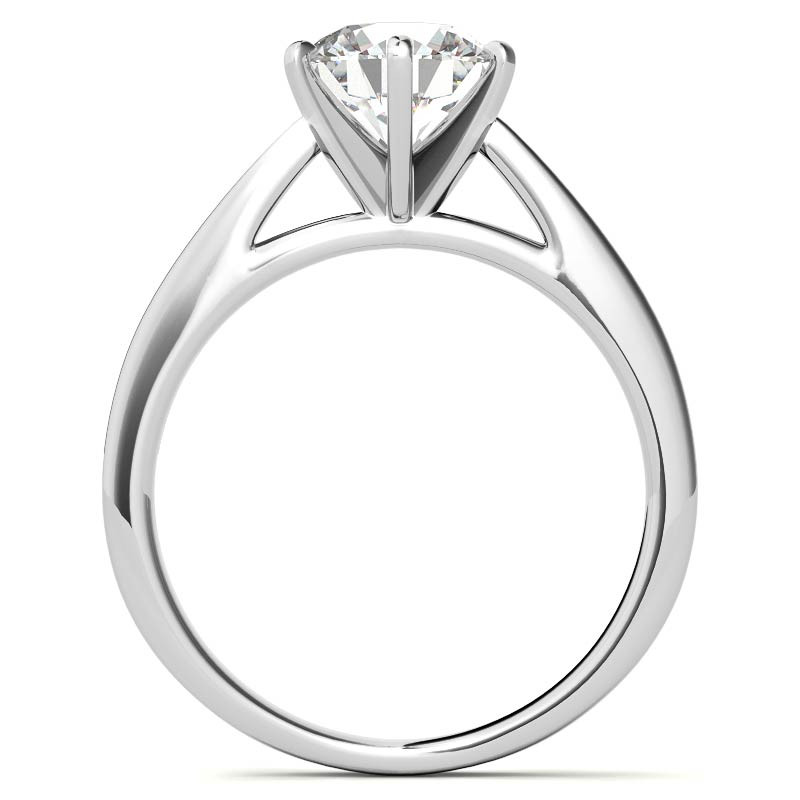 Cathedral Moissanite Solitaire Setting; 14k / Platinum - sol218 ...