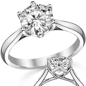 Oval Petite Four Prong Solitaire