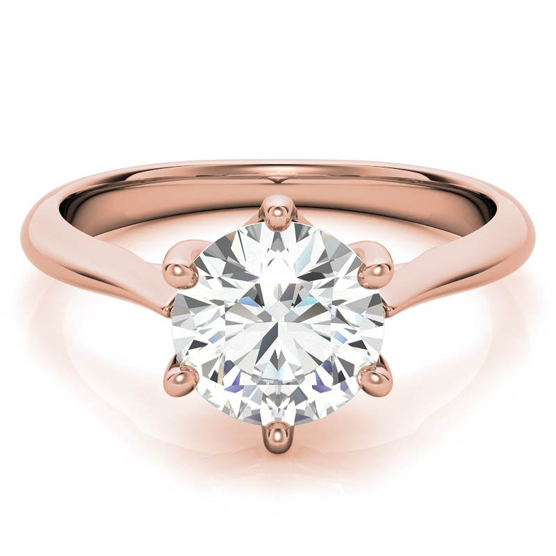 Round Brilliant Moissanite 6-Prong Trellis Solitaire Ring - sol346 ...