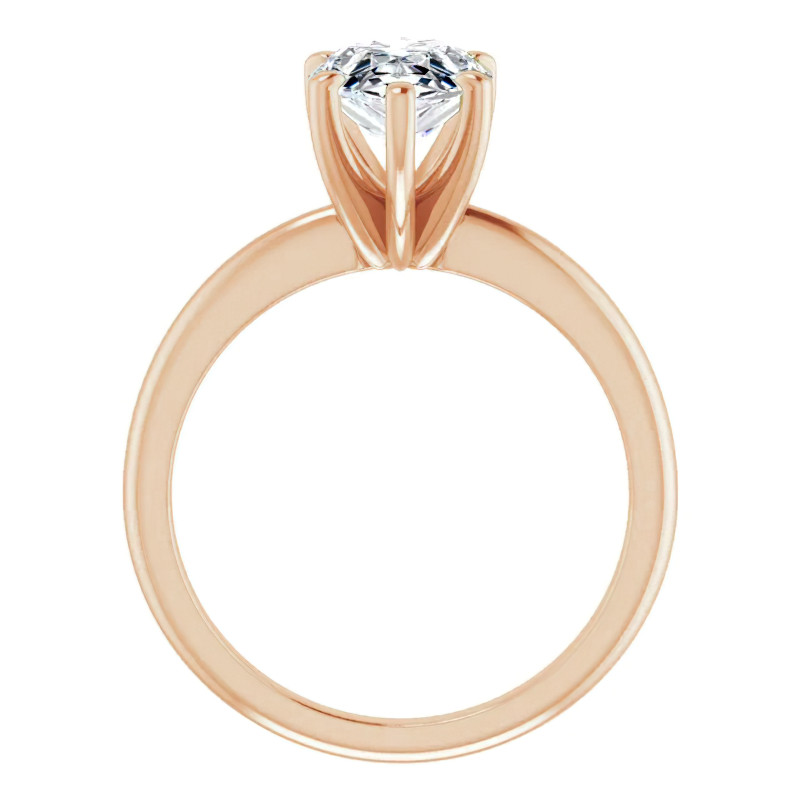 Pear Cut Moissanite Solitaire Ring - sol422-pear - MoissaniteCo.com