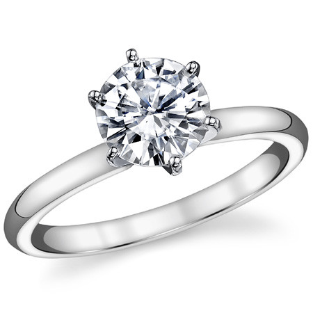 Moissanite 2mm Comfort Fit Style Solitaire Ring - sol439-2mm ...