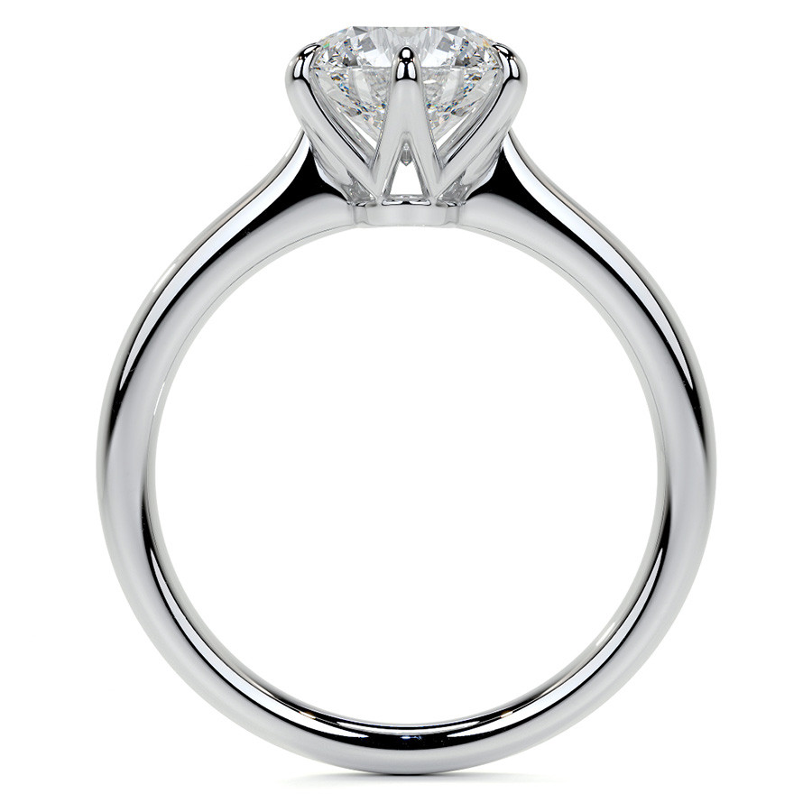 1.5mm Petite Round Brilliant Moissanite Solitaire Ring - sol447